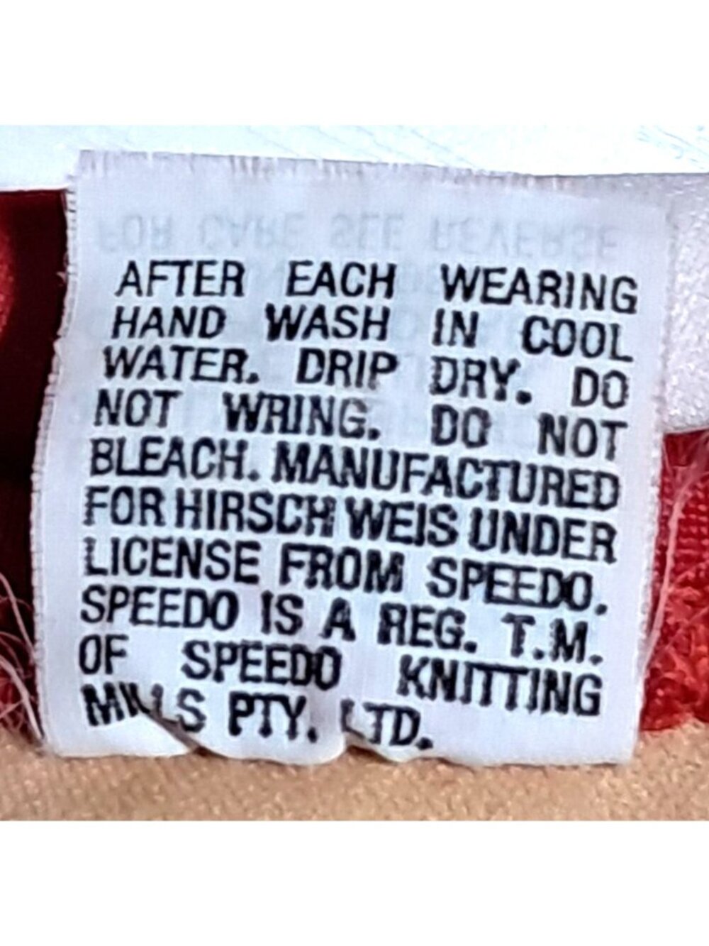Vintage Speedo Red Womens Swimsuit Size 11 / 12 Striped Polyester Blend Made In - Picture 8 of 8